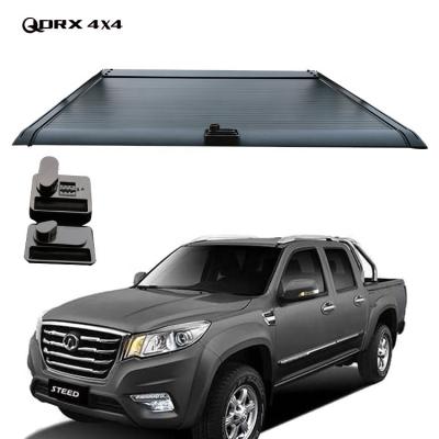 China Locking Pickup Truck Bed Cover Tonneau Hard Aluminum Retractable Cover With Coded Lock For Tacoma for sale