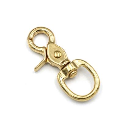 China Industry General Solid Brass Lobster Hook Snap Snap Swivel Huggers For Leather/Bag/Belt/Dog Leashes for sale