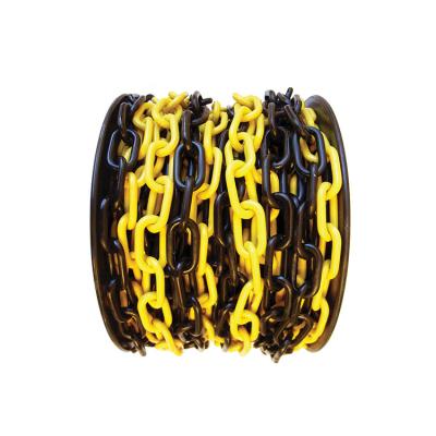 China Road Safety 8mm Yellow Black Plastic Road Safety Chain for sale