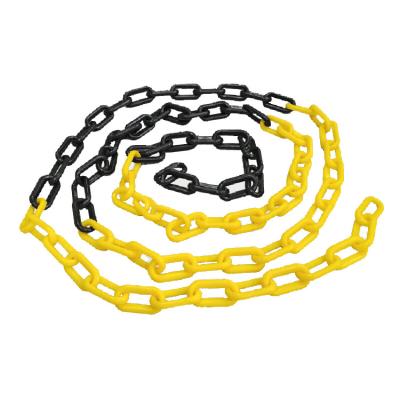 China Road Safety 6mm Traffic Cone Traffic Roadway Safety Colored Plastic Chain Yellow Black for sale