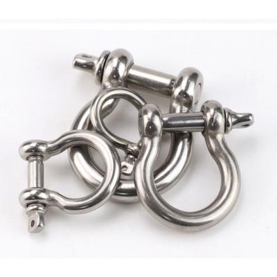 China Heavy Industry Finish 304 Stainless Steel Anchors High Quality Polish Bow Shackle Clasp Size M5 for sale