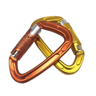 China Pet 24KN D Shape Mountaineering Carabiner for sale