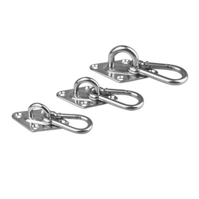 China Industry China Manufacturer General Rigging Hardware 304 Stainless Steel Swing Ceiling Hook With Carabiner For Sandbag for sale