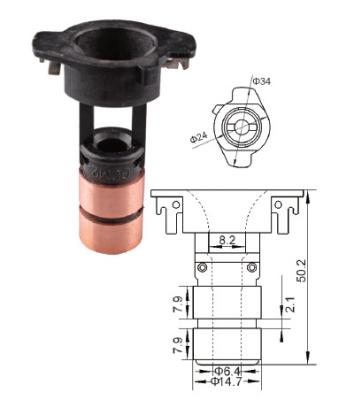 China Copper Alternator Slip Ring SR-102 W128 for sale