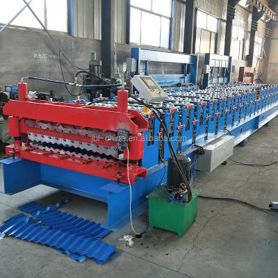 China Building Material Shops Corrugated Iron Double Layer Trapezoidal Roofing Roll Forming Machine Roofing Sheet Making Machinery for sale