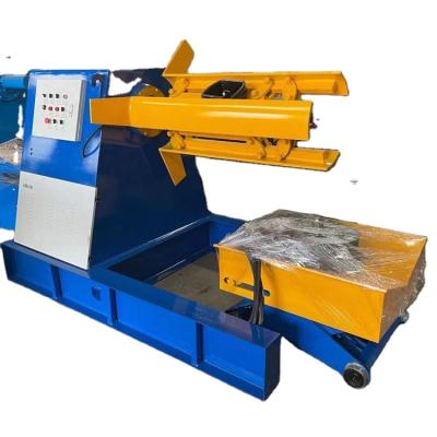 China Building material shops 5 Ton High quality full automatic steel coil hydraulic decoiler/uncoiler machines for roll forming machine with coil car for sale