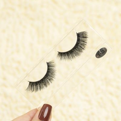 China Durable Hot Selling Fashion Styles 15mm Natural 3D Mink Strip Eyelash 20mm Long Real With Custom Package for sale