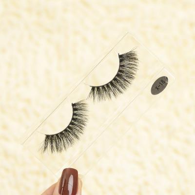 China Hot Selling Long Lasting Popular Styles Long Real Mink 3D Mink Natural Strip Eyelash 15mm 20mm With Private Label for sale