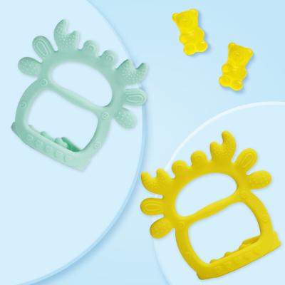 China Soft Toy Baby Toys Crab Handle Can Be Customized Silicone Teether Toys for sale