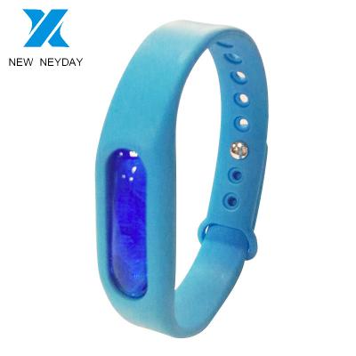 China Viable Factory Custom Colorful Mosquito Repellent Round Silicone Wristband For Baby for sale