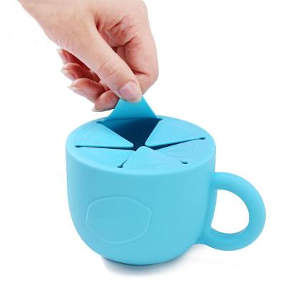 China Collapsible Stocked With Lid For Baby Food Supplement Silicone Baby Snack Cup Bowl for sale