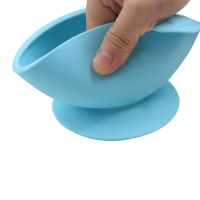 China Wholesale Customized Drop-proof Silicone Baby Bowl Set Logo Dolphin Suction Spoon With Lid Resistance For Children for sale