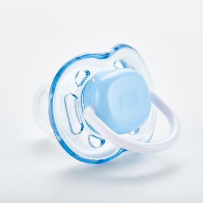 China Soft Toy Wholesale Customized Food Grade Silicone Pacifer Clip Silicone Baby Feeding Pacifier for sale