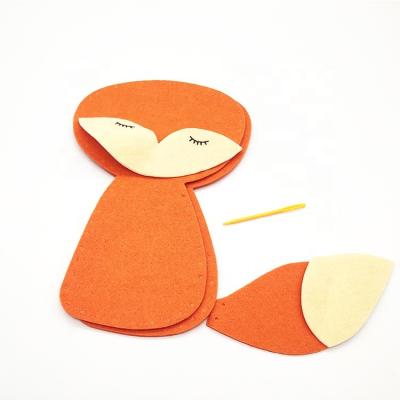 China Felt cartoon toy craft diy sewing kids sets own fox plush toys for beginner for sale