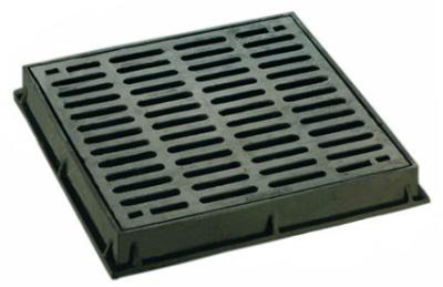 China Dished Square Round Cast Iron Drain Grate Covers Cast Metal Driveway Drainage Grates for sale