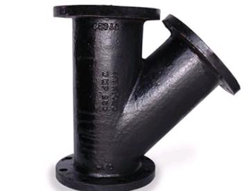 China 45 Degree Ductile Iron Pipe Flanged Fittings Y Type Lateral Tee Pipe Fitting for sale