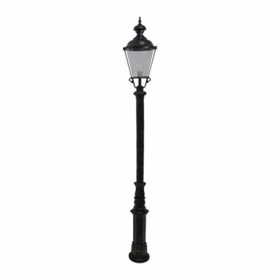 China Single Head Cast Iron Garden Lamp Post Antique Street Light Pole Anti Corrosion for sale