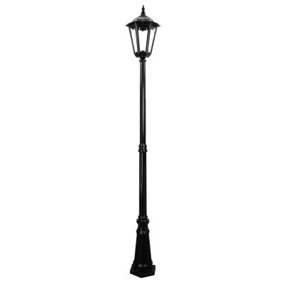 China Vintage Street Light Pole Cast Iron Exterior Large Single Head Tall Post Light for sale