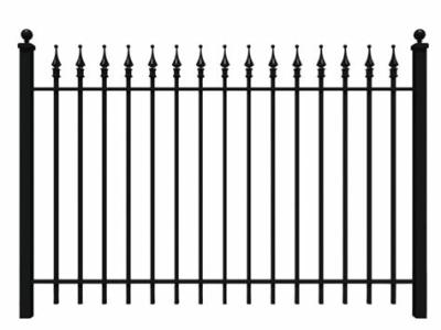 China Fashionable Ornamental Iron Fence Parts Wrought Iron Components Powder Coated for sale