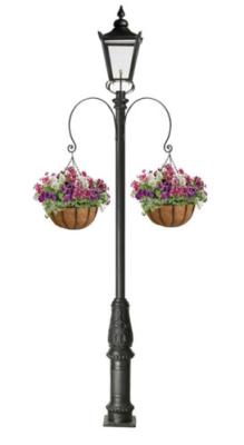 China Energy Saving Cast Iron Flower Pots / Round Tapered Black Metal Flower Pots for sale