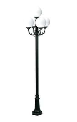 China Modern Construction Cast Aluminum Lamp Post Villa Decoration Black Iron Light for sale