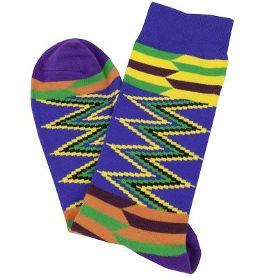 China Polyester Designer Custom Colorful Wholesale Hot Sale Women's Socks Accessories Print For Unisex Adult African for sale