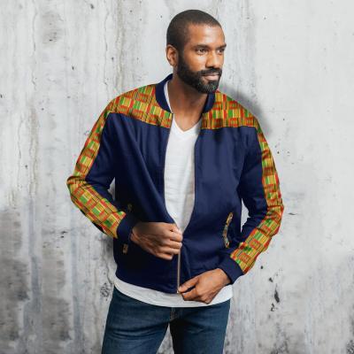 China New Arrival Plus Size Outerwear Customized Logo Design Vintage Africa Ankara Kente Print Jacket For Men Coat Stylish Fashion Design for sale