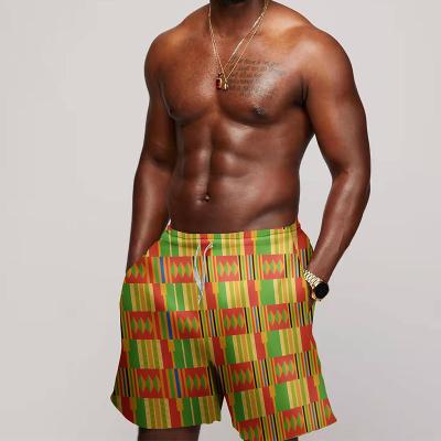 China Custom Made QUICK DRY Mens Swimwear Shorts Sets For African Dashiki Kente Swimwear Little Girl Matching Swimwear Men Floral Print Couples Plus S for sale