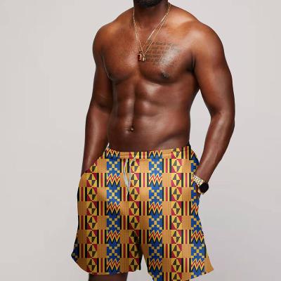 China Custom Made QUICK DRY Mens Swimwear Shorts Sets For African Dashiki Kente Swimwear Little Girl Matching Swimwear Men Floral Print Couples Plus S for sale