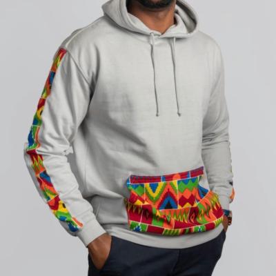 China Anti-pilling Custom100% Cotton Winter Men Hoodie New Arrival Fashion African Kitenge Designs Couple Wear African Men Hoodie Clothing for sale