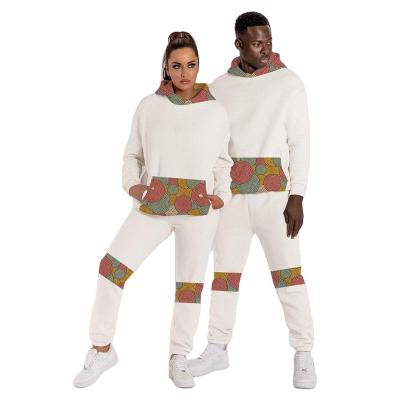 China New Design Anti-pilling Graphic Hoodies Africa Kente Print Mens Gym Hoodies Pullover Hoodie For Men Set for sale