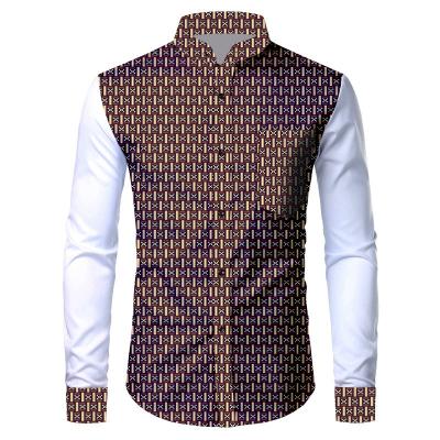 China Anti-pilling African Men's Traditional Printing Kitenge Men's Formal Casual Shirt New Styles Long Sleeve for sale