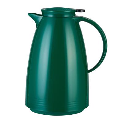 China Large Capacity 1Liter Green Hot Water Flask Inner Glass Insulated Vacuum Thermoses And Cold for sale