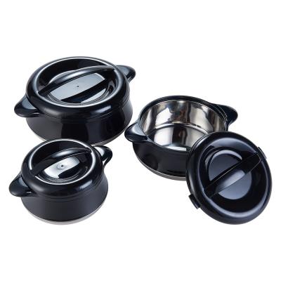 China Sustainable Hot Pots Stainless Steel Food Warmer Insulated Food Warmer Set Casserole for sale