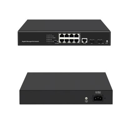 China LACP Layer 2 Managed PoE Switch 8 Port 10/100/1000BASE Tx + Gigabit Networking PoE Switch 2 SFP Ports for sale