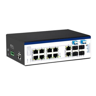 China Sunsoont POE Switch 6KV Expand Protection 1000Mbps 2 SFP Industrial Switch 8 Port PoE Switch IP40 for sale