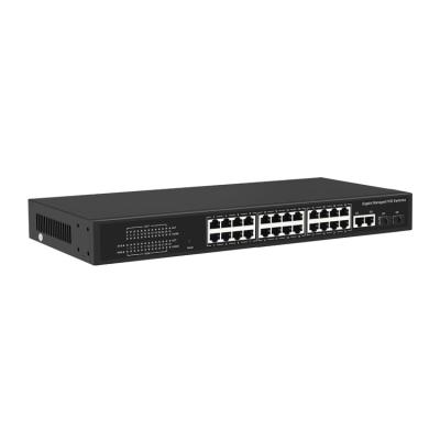 China POE 24*10/100M POE Ports Combo Port +2*Gigabit POE Intelligent Managed Switch for sale