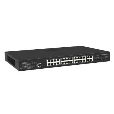 China LACP Factory OEM L2 L3 400w Full Gigabit 32 Port Managed POE Switch for sale