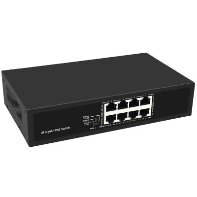 China Sunsoont 8 Port 1000M Transmission Distance POE Network Ethernet Switch POE Sunsoont 8 VLAN 250Meters For PTZ Cameras for sale