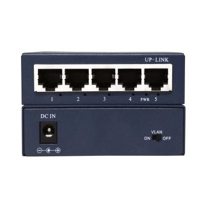 China QoS 5 port industrial rj45 ports copper ethernet switch with PoE function for sale