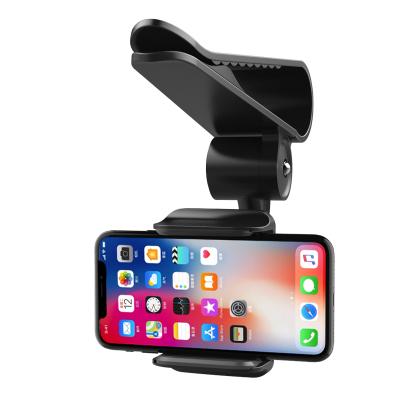 China Sun Visor Car Mobile Phone Base Car Navigation Installation Mobile Phone Support Clip Rotary Bracket 360 Adjustable Overhead for sale