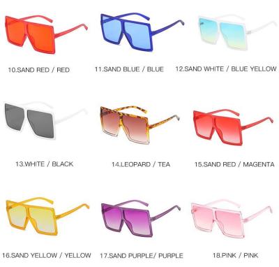 China Oversized Fashion Sunglasses Women Vintage Shades UV400 Sun Glass Square PC Female Sunglasses for sale