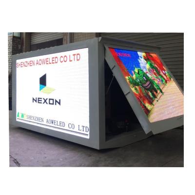 China High Definition Full Color Tube Chip Trucks Commercial Advertising Video P8 mobile led display for sale