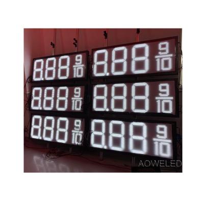 Chine Fuel station pylon sign gas station signs led 7 segment led board gas price light display à vendre