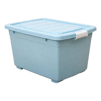 China Wholesale Durable Toy Storage Box Plastic For Large Capacity Storage Boxes Waterproof Dustproof Clothing With Wheels for sale