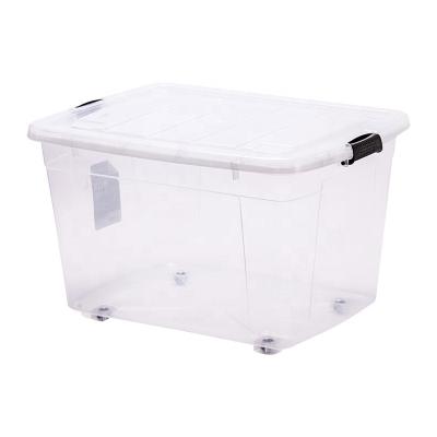 China Large Storage Boxes PP Storage Bins Bins Heavy Duty Clear Plastic Stackable Home Plastic Transparent Storage Box for sale