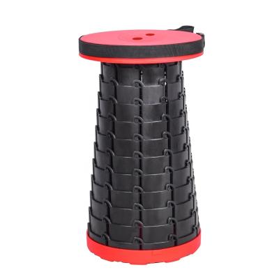 China Collapsible Telescopic Plastic Stool Around Folding Chair Outdoor Portable Retractable Telescopic Folding Stool for sale