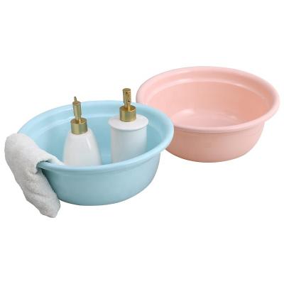 China Sustainable Universal Colorful Eco - Friendly Household Round Plastic Baby Basin Set Plastic Bath Durable for sale