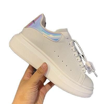 China Women's Sports Leisure Shoes Small White Leather High-thickness Multifunctional Platform Shoes Cushioning for sale