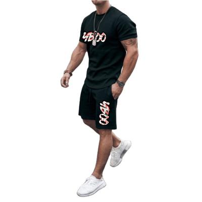 China 2022 New Men'S Breathable T-shirt Casual Loose Suit Street 3D Digital Printing Short Sleeve Shorts Suit for sale